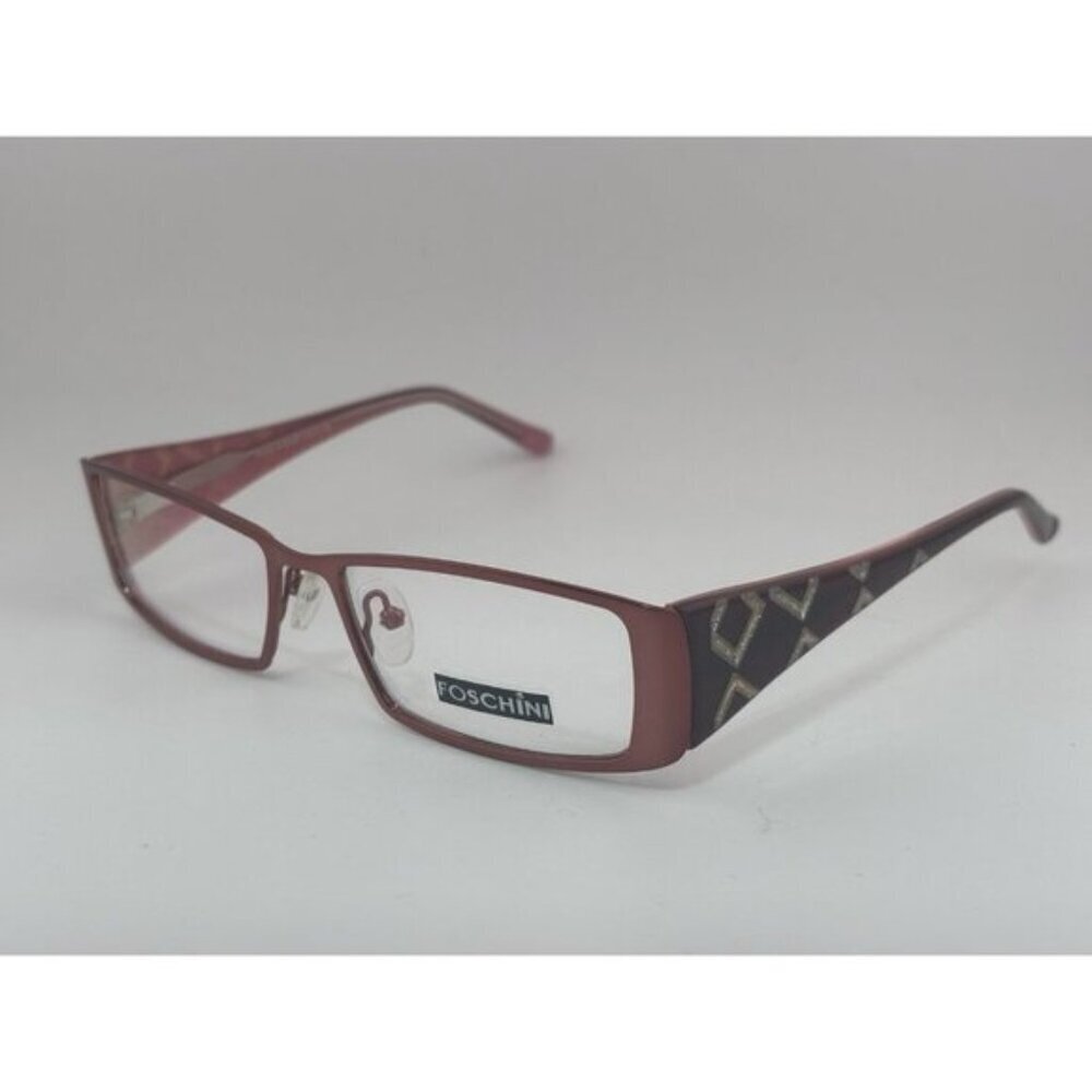 FOSCHINI - FOS118 RED BURGUNDY 52-15-135 Rectangle Diamond Shape Glasses Frames